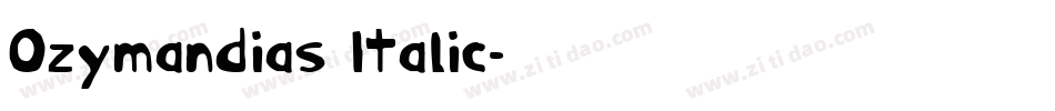 Ozymandias Italic字体转换